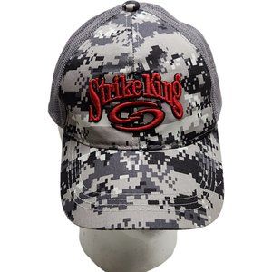 Strike King Gray Digital Camo Hat Cap Mesh Back Cap Hat Adjustable